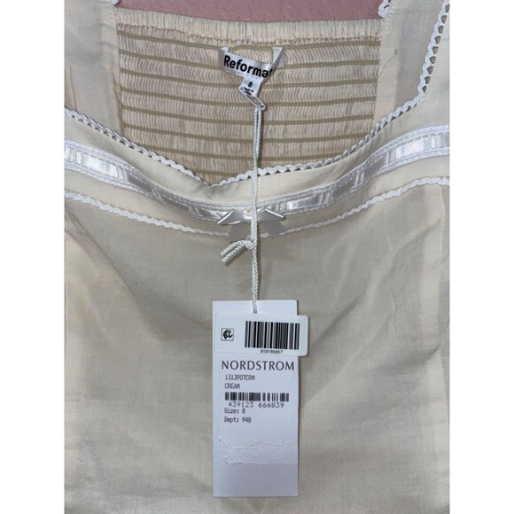 Reformation Amalie Tiered Sleeve Square Neck Top size 8 NWT - Picture 7 of 10